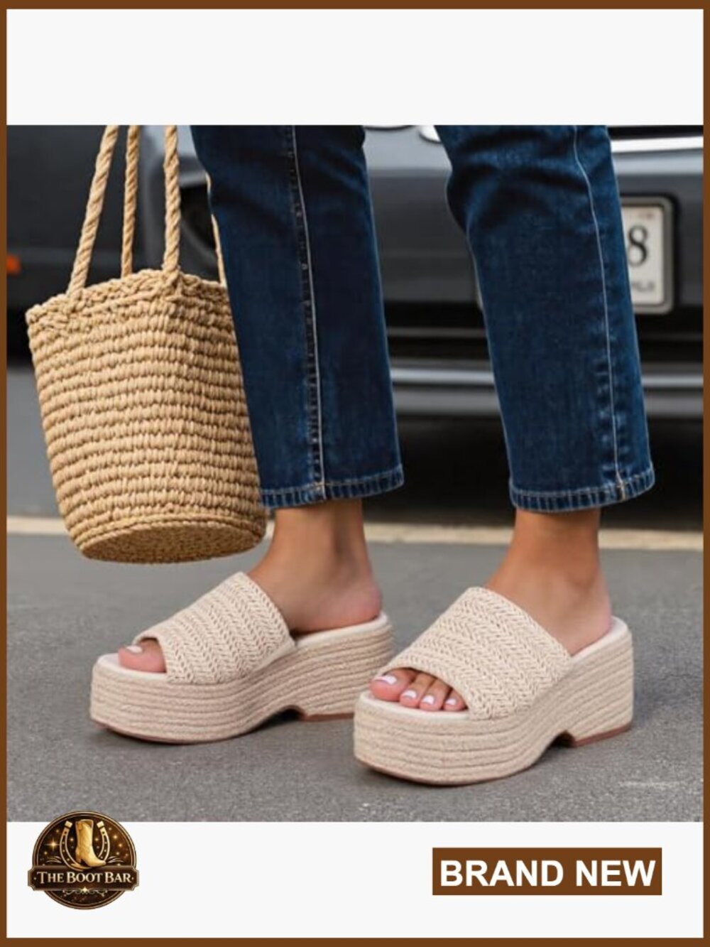 Platform Espadrille Wedge Sandals Slip On Flatform Summer Shoes - Picture 5 of 7